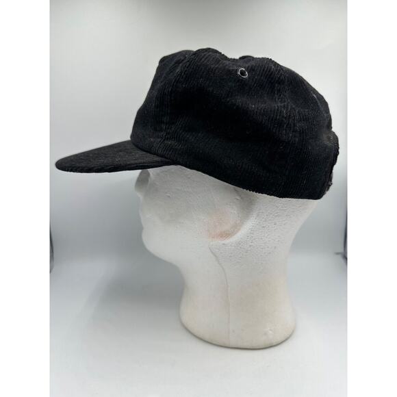 Vintage AVIA Corduroy SnapBack Trucker Hat Black Embroidered Logo - Picture 5 of 9
